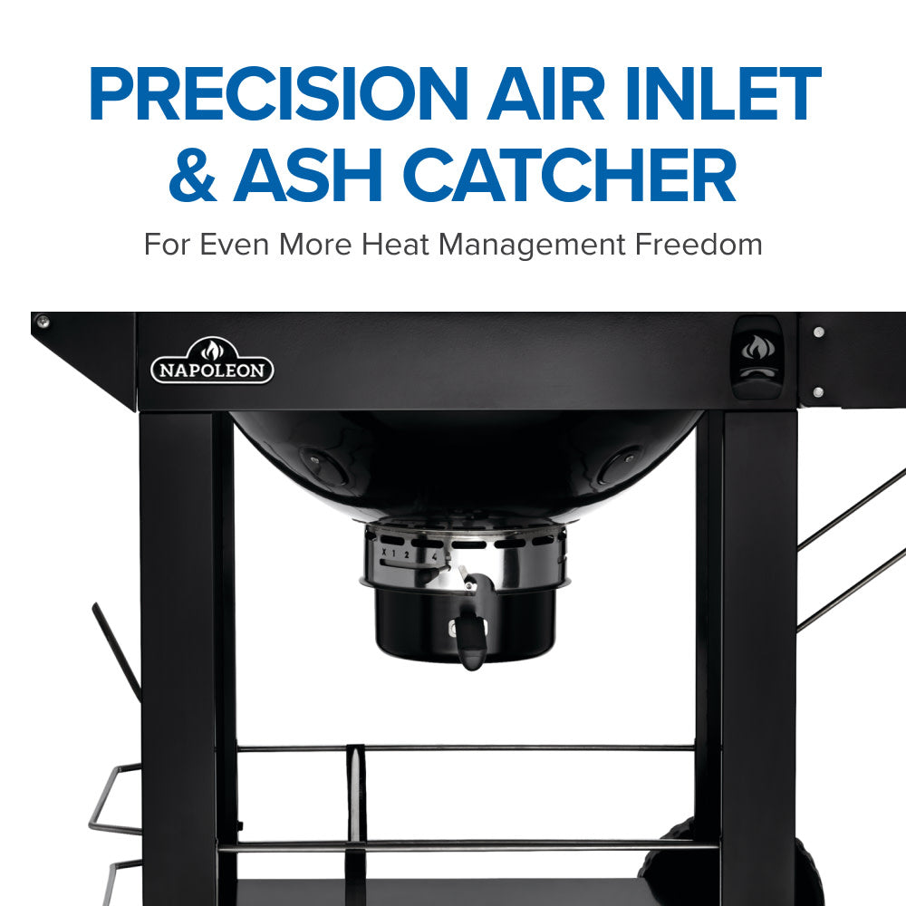 Professional 22 Charcoal Cart | Cast Iron WAVE™ Grids | Rotisserie Ready | Vortex Heat Management | Outdoor Charcoal Grill UK | Ember BBQ Co