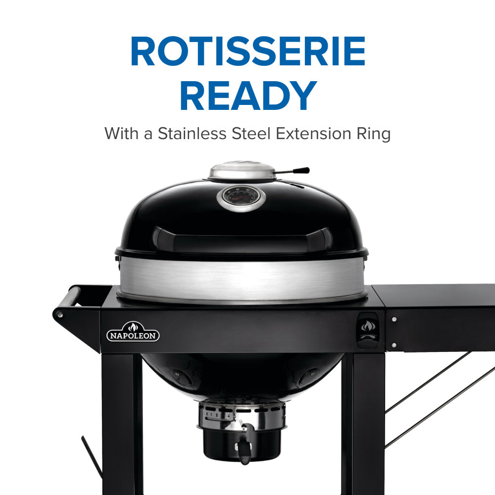 Professional 22 Charcoal Cart | Cast Iron WAVE™ Grids | Rotisserie Ready | Vortex Heat Management | Outdoor Charcoal Grill UK | Ember BBQ Co