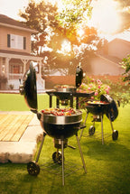 Professional 22 Charcoal Kettle | Cast Iron WAVE™ Grids | Rotisserie Ready | Vortex Heat Management | Porcelain Steel Body | Outdoor Charcoal Grill UK | Ember BBQ Co