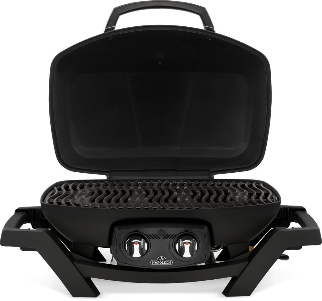 TravelQ PRO285 | Portable Gas Grill | 2 Burners | Cast Iron WAVE Grids | Cast Aluminum Lid | Ember BBQ Co UK