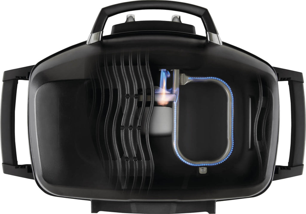 TravelQ PRO285 | Portable Gas Grill | 2 Burners | Cast Iron WAVE Grids | Cast Aluminum Lid | Ember BBQ Co UK