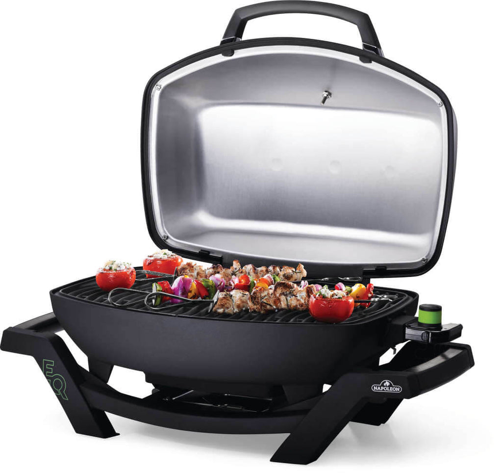 TravelQ PRO285E | Portable Electric Grill | 1 Burner | WAVE Cast Iron Grids | Cast Aluminum Lid | Ember BBQ Co UK