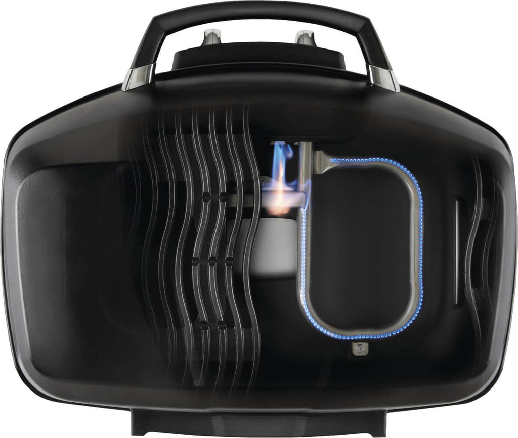 TravelQ PRO285X | 2 Burner Portable Propane Gas Grill | WAVE Grids | Folding Scissor Cart | Ember BBQ Co UK