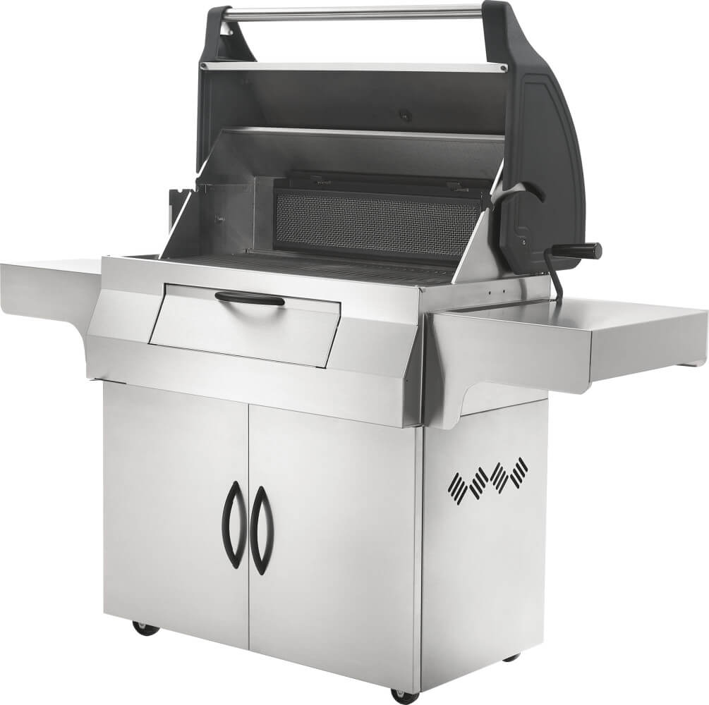 Professional 605 Charcoal Cart | Stainless Steel Charcoal Grill | WAVE™ Cooking Grids | Rotisserie Burner | Outdoor BBQ UK | Ember BBQ Co