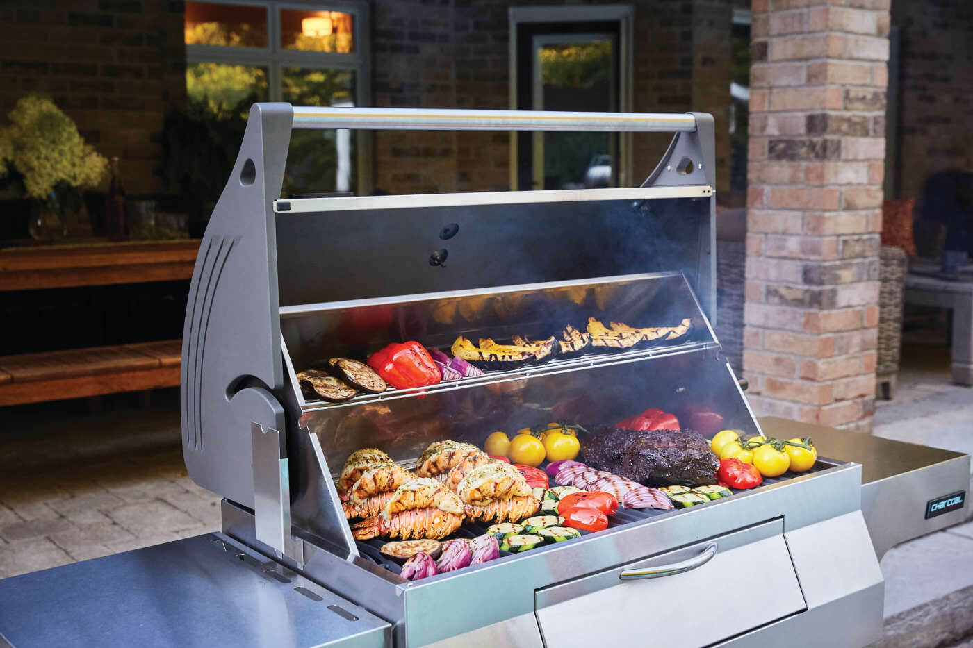 Professional 605 Charcoal Cart | Stainless Steel Charcoal Grill | WAVE™ Cooking Grids | Rotisserie Burner | Outdoor BBQ UK | Ember BBQ Co