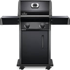 Rogue 365 Gas Grill | 2 Burner Propane BBQ | Compact Black Grill | Cast Iron WAVE Grids | Folding Shelves | Ember BBQ Co UK