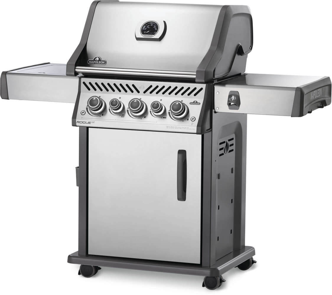 Rogue SE 425 RSIB Gas Grill | Stainless Steel BBQ | Infrared Side Burner | Infrared Rear Rotisserie | WAVE Grids | Ember BBQ Co UK