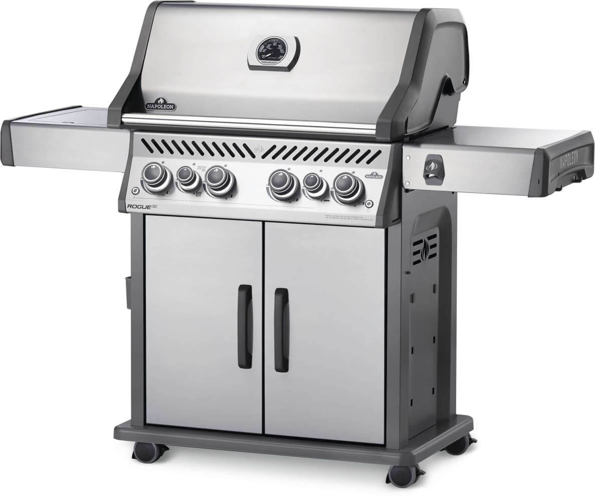 Rogue SE 525 RSIB Gas Grill | Stainless Steel BBQ | 4 Burners | Infrared SIZZLE ZONE | Rear Rotisserie Burner | WAVE Grids | Ember BBQ Co UK