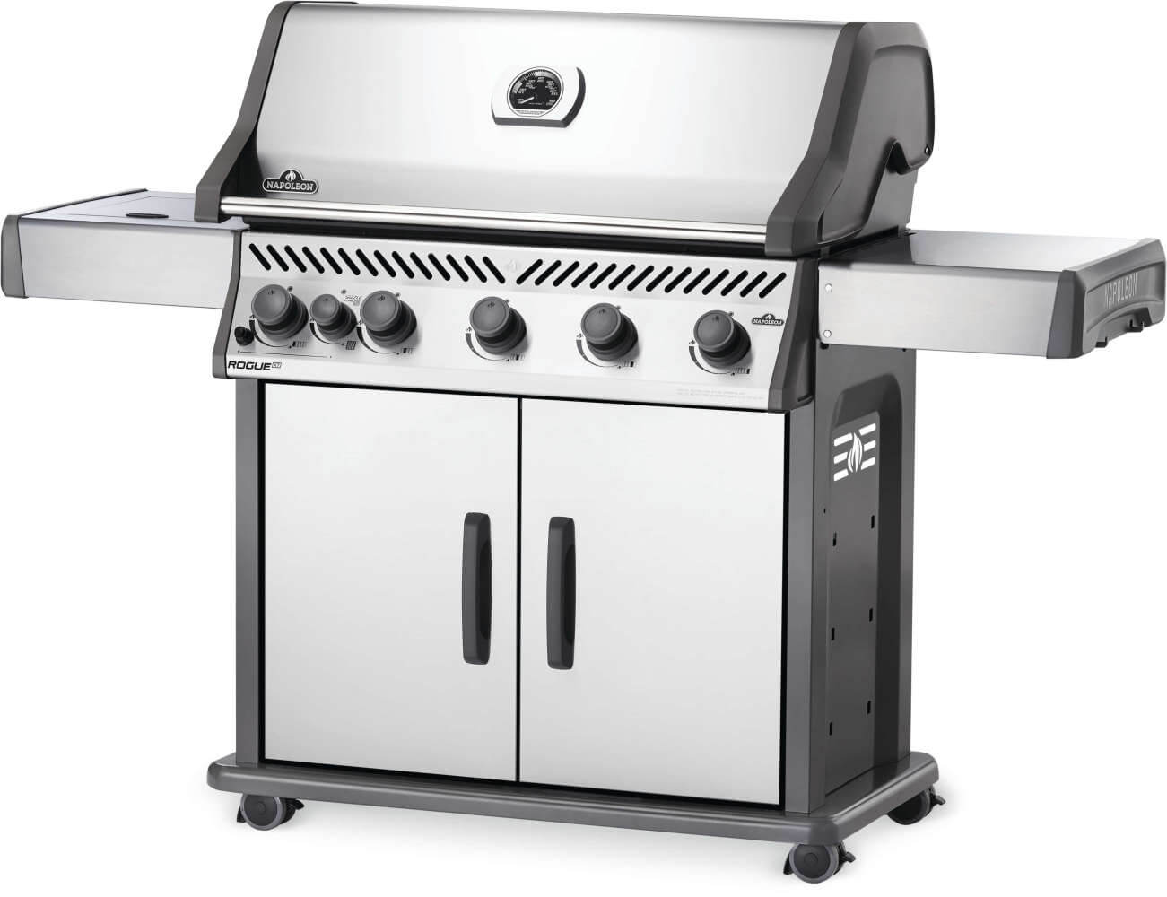 Rogue XT 625 SIB Gas Grill | Stainless Steel BBQ | 5 Burners | Infrared Side Burner | WAVE Cast Iron Grids | Ember BBQ Co UK