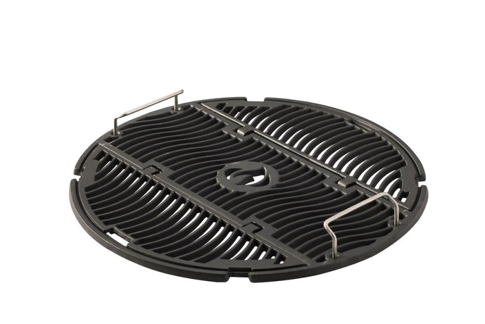 Cast Cooking Grid | 22 Inch Kettle Grill Replacement | Porcelainized Cast Iron Grid | Hinged Cooking Grate | Charcoal Grill Accessory | Ember BBQ Co UK