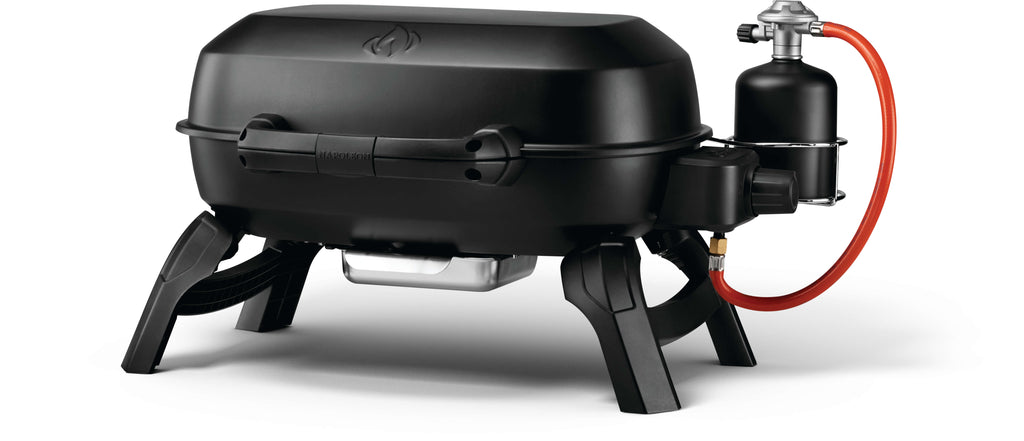 Napoleon TravelQ 240 Portable Gas Grill with Folding Legs and Cast Iron Grids