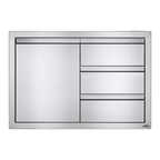 Napoleon 36 x 24 inch Single Door & Triple Drawer Combo - BI-3624-1D3DR