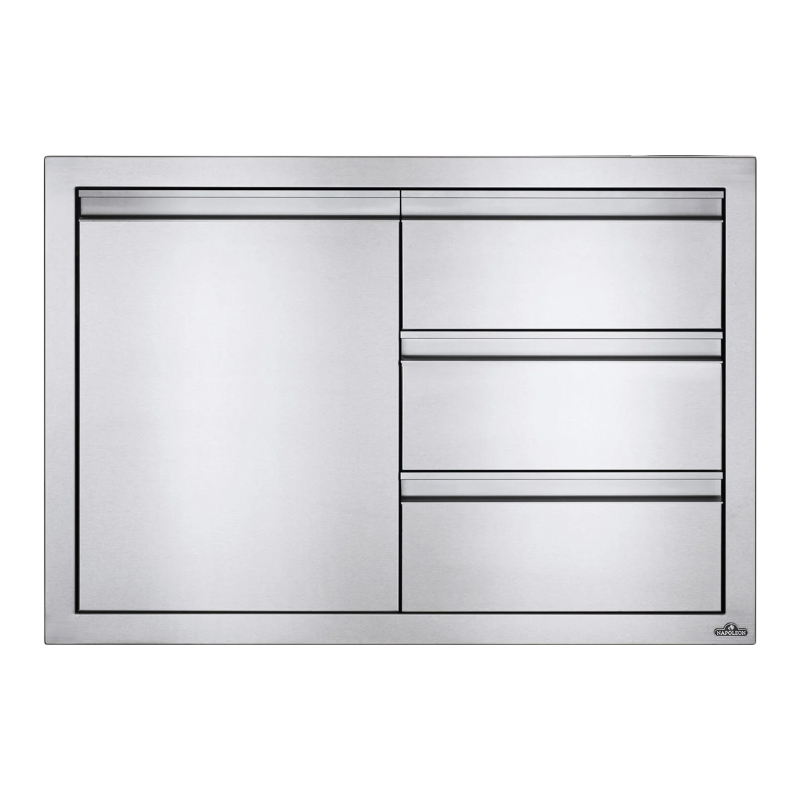 Napoleon 36 x 24 inch Single Door & Triple Drawer Combo - BI-3624-1D3DR