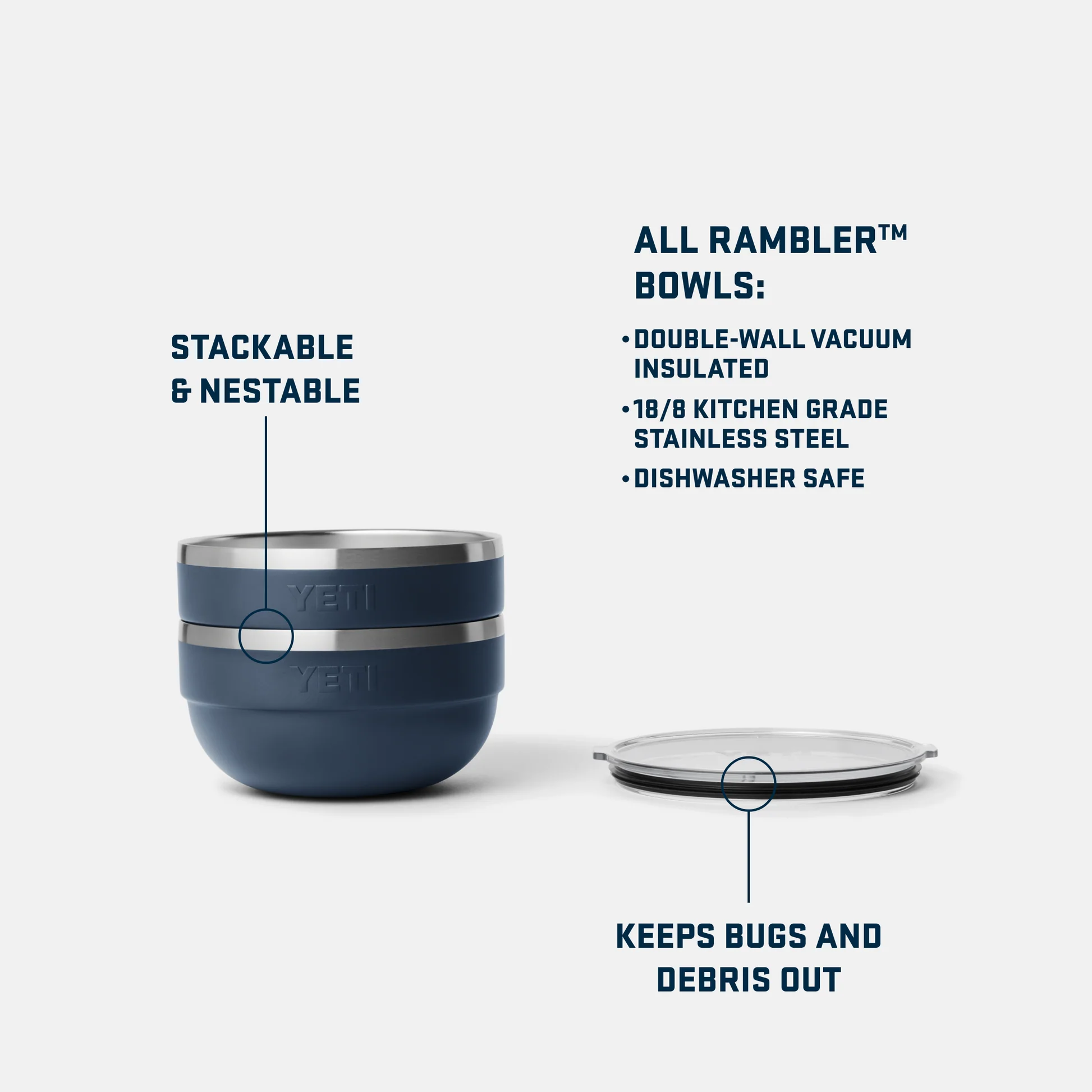 Yeti RAMBLER® MEDIUM INSULATED BOWL WITH LID